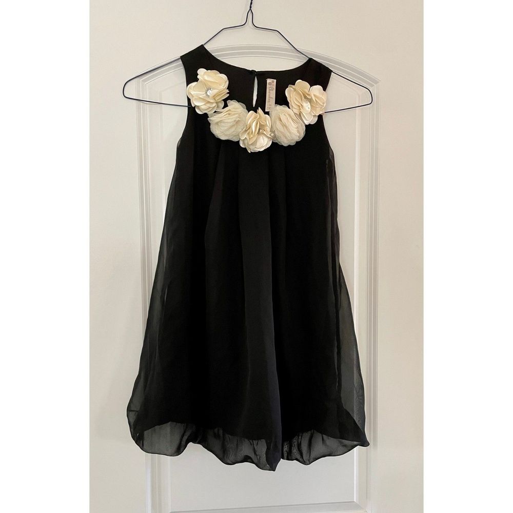 Cherokee Girls Special Occasion Formal Holiday Black Dress, M